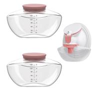 2 récipients de lait maternel compatible avec Upgraded Mobile Flow | M9 amélioré, bouteille de stockage avec lèvre en silicone, sans BPA, étanche, pas pièces d’origine, 2 packs rouge
