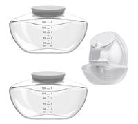 2 récipients de lait maternel compatible avec Upgraded Mobile Flow | M9 amélioré, bouteille de stockage avec lèvre en silicone, sans BPA, étanche, pas pièces d’origine, 2 packs gris