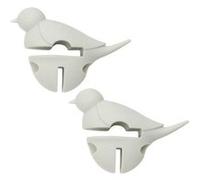 2 repose cuillère petit oiseau blanc 3 en 1 Blanc