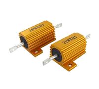 2 résistances bobinées en aluminium montées sur châssis 25 W 8 ohms 5% (2 pièces de chasis montées en aluminium avec résistance bobinée 25 W 8 ohms 5% Composants consommateurs d'énergie