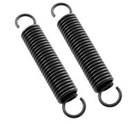 2 ressorts d'extension en acier de 100 mm, diamètre du ressort 18 mm, épaisseur du fil 2,5 mm, 2 ressorts noirs à double crochet, tendeurs solides et extensibles