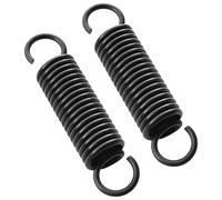 2 ressorts d'extension en acier de 80 mm, diamètre du ressort 18 mm, épaisseur du fil 2,5 mm, 2 ressorts noirs à double crochet, tendeurs solides et extensibles