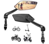 2 Retroviseur Velo, Rétroviseur Trottinette Électrique Rétroviseur Vélo Réglable à 360°, Pour Vélos, Trotinette, Voitures électriques, Motos Guidon de 22 à 25 mm
