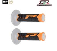 2 REVETEMENTS POIGNEE PROGRIP 788 GRIS /NOIR/ORANGE 115MM MOTO CROSS MX