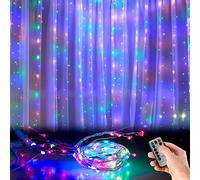 2 rideaux LED RVB USB télécommandés à luminosité variables et 8 modes [Lunartec]