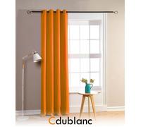 2 Rideaux occultant 140x260cm ORANGE. Ces rideaux sont en 100% polyester - HOMEROKK