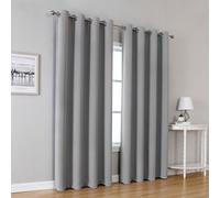 2 rideaux occultants thermiques opaques Rideau occultant avec œillets 140×240cm gris