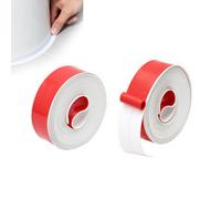 2 Rolls Joint Salle de Bain Blanc, 3,2 m x 2,2 cm, Joint Baignoire en PVC, Anti-Moisissure Bande Joint Salle de Bain pour Baignoires, Toilettes, Lavabos et Cuisine