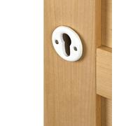 2 Rosaces De Fonction D1, Porcelaine De Limoges Mat Trou De Cylindre