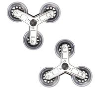 2 Roues de Rechange pour Escalier, Roue Chariot, Roues de Grimpeur d'Escalier Légère, Roue d'escalade de Accessoires, Triangulaires pour Chariots de Courses, Chariot d'Épicerie, Trou de 8 mm