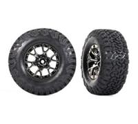 2 Roues jantes + pneus arrières Traxxas Ford Raptor F-150 - 10187-BLKCR