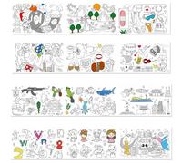 2 Rouleau Papier Dessin, 30 x 300 cm Rouleau de Coloriage Dessin Découpables, Papier à Colorier Rouleaus Feuille pour Coloriage Bricolage Cadeau Anniversaire