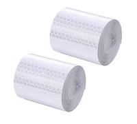 2 Rouleaux 5cm x 3m Bande Reflechissante Autocollante pour L'extérieur,Bande Fluorescente Casque Moto, Ruban de Sécurité Réfléchissant étanche,Bande D'avertissement pour Voitures,Camions et Route