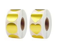 2 Rouleaux Autocollants de Scellage de Cœur, Papier, 2 Rouleaux