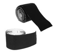 2 Rouleaux Bande Auto-agrippante Adhésive Noire, Rouleau | Nylon Polyester, Texture Micro-crochets, Fixation Temporaire, Grip Multi-surfaces, pour Zones à Fort Passage