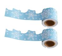 2 Rouleaux Bordure Décorative Noël Flocon de Neige Hiver 2