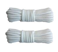 2 Rouleaux Corde en Coton Doux, Épaisseur 8 mm Longueur 10 m, Cordon torsadé épais Multifonctionnel, pour Le Camping, Le Jardinage, Le nautisme, Le tir à la Corde, Les Animaux, l’Escalade(Blanc)