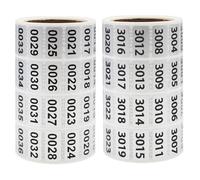 2 Rouleaux D'Autocollants Numériques, Étiquettes D'Écriture Noires Autocollantes, Autocollants D'Étiquettes Autocollantes Diy, Autocollants Numériques Autocollants, Autocollants Imperméables