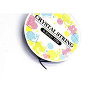 2 rouleaux de 10 mètres de fil cristal noir 0.8mm - Fil pour bijoux nylon élastique 10 mètres