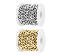 2 Rouleaux De Chaîne Décorative, Chaîne De Collier, Chaîne De Fabrication De Bijoux, Rallonge De Collier, Ceinture De Chaîne
