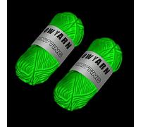 2 Rouleaux de Glow in The Dark Yarn, Fil Vert Deco Glow Yarn pour Crochet Bricolage Travaux Manuels Couture Débutants (Vert Clair)