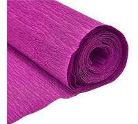 2 rouleaux de papier crépon froissé de 250x50cm, emballage de fleurs, artisanat, banderole de papier for bricolage, Scrapbooking, décoration de fête Origami, matériel d'emballage(Fuchsia)