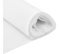 2 rouleaux de papier crépon froissé de 250x50cm, emballage de fleurs, artisanat, banderole de papier for bricolage, Scrapbooking, décoration de fête Origami, matériel d'emballage Pour Mariage(White)