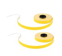 2 rouleaux de recharges de ruban pour étiqueteuse, 52,5 pieds de longueur, 9 mm de largeur, ruban d'étiquettes en PET de qualité supérieure pour MAX LM 550A, impression (Jaune)