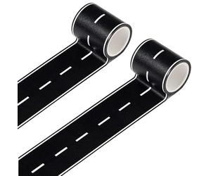 2 rouleaux de ruban adhésif de route pour enfants ruban piste course réutilisable pour voitures jouets - Conception facile à décoller et sans résidus créez des pistes personnalisées n'importe où (5