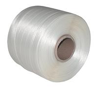 2 rouleaux de ruban de cerclage de 19 mm de large, 250 m de long chacun, résistance à la déchirure 550 kg pour noyau de presse 60 mm