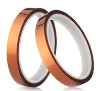 2 rouleaux de ruban polyamide haute température Kapton 13 mm, utilisé pour le masquage, le soudage, l'électricité, etc.