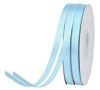 NOVAGO-2 Rouleaux 22 M ruban satin Décoration pour Fleurs, cadeaux, Mariage, fêtes. (Largeur 1 cm, Bleu Ciel)