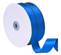 NOVAGO-2 Rouleaux 22 M Ruban Satin Décoration pour Fleurs, Cadeaux, Mariage, fêtes. (Largeur 2cm, Bleu Fonce)