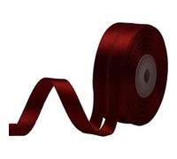 NOVAGO-2 Rouleaux 22 M ruban satin Décoration pour Fleurs, cadeaux, Mariage, fêtes. (Largeur 1 cm, Bordeaux)