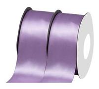NOVAGO-2 Rouleaux 22 M ruban satin Décoration pour Fleurs, cadeaux, Mariage, fêtes. (Largeur 4cm, Violet Claire)