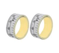 2 Rouleaux Mètre Ruban Adhésif Double Échelle ABS 101cm pour Établi Bois | Graduations Impériales et Métriques, Adhésion Stable Repositionnable, Découpe Ajustable pour Équipements de Menuiserie