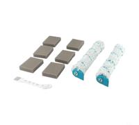 2 Rouleaux Microfibre Double Action Pour Aspirateur Laveur pour sol | 2 rouleaux brossettes, microfibre double action, nettoyage profond joints, compatible Leifheit