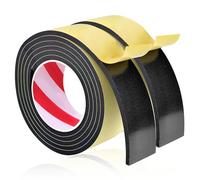 2 Rouleaux Patin Feutre Feutrine Autocollante pour Meuble, 22mm x 2m Patin Chaise, Patin Antiderapant Longueur Découpables, Feutrine Noire Protection Anti Vibration pour Chaises Tables Meubles