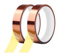 2 Rouleaux Ruban Adhesif Haute Temperature, 20 mm X 33 m Kapton Haute Température Résistant, Kapton Résistant à La Chaleur pour La Protection des Circuits Électroniques, le Transfert Thermique