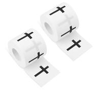 2 Rouleaux Ruban Athlétique Croisé, 5 cm x 7 m Ruban Athlétique Croisé Chrétien Bords Dentelés Bande de Poignet de Sport en Coton pour Athlète de Gymnastique Dans Tous les Sports (Blanc)