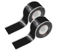 2 Rouleaux Ruban De Réparation En Silicone Auto-Fusionant Ruban Adhésive Isolant Étanche Bande D'étanchéité Pour Réparation De Tuyau 25mmx6m Noir
