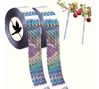 2 rouleaux - Ruban répulsif pour oiseaux double face, bandes répulsives pour oiseaux, ruban répulsif réfléchissant pour oiseaux, ruban répulsif laser haute luminosité pour arbres fruitiers, ruban de d