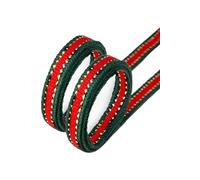 2 Rouleaux ruban satin pour cadeaux rouge et vert []