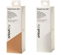 2 rouleaux thermocollants mats 61 x 14 cm - blanc, doré -