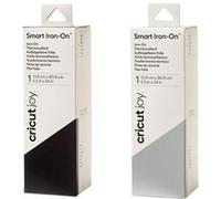 2 rouleaux thermocollants mats 61 x 14 cm - noir, argenté - Cricut Multicolore