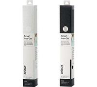 2 rouleaux thermocollants pailletés 61 x 14 cm - noir, blanc -