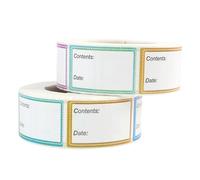 2 Rouleaux1000 PièCes éTiquettes Autocollantes CongéLation Alimentaire, 25x40 mm, Étiquettes Universelles Amovibles, Résistantes à l’Eau et à l’Huile, Idéales pour l’Organisation des Aliments