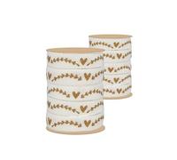 2 rubans blancs et dorés cour végétal 1 cm x 5 m