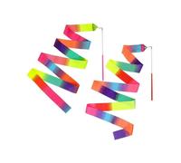 2 RUBANS DANSE GYMNASTIQUE 4.5CMX2M MULTICOLORE