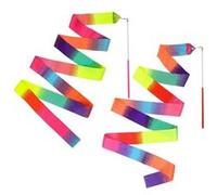 2 rubans danse gymnastique 4.5cmx2m multicolore - générique ribbon-multi Multicolore G